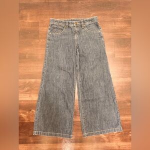 BCBGMaxAzria Blue Flare Wide-Leg Jeans